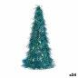Figurina decorativa Albero di Natale ghirlanda Blu polipropilene PET 24 x 46 x 24 cm (24 unità)