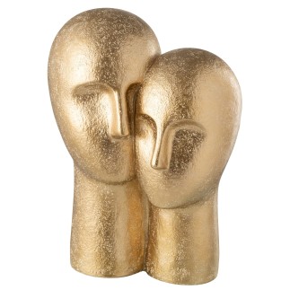 Cabeza de pareja en resina dorada 31*21*42 cm