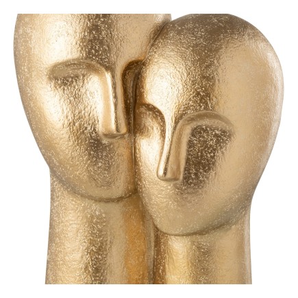 Cabeza de pareja en resina dorada 31*21*42 cm