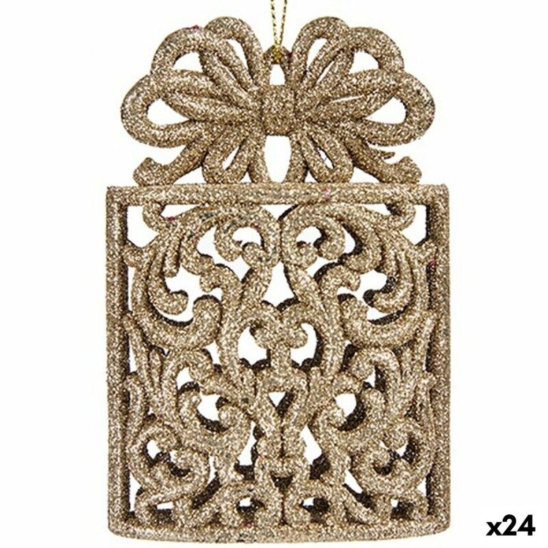 Décorations de Noël Boîte Cadeau champagne Plastique Paillettes 7,5 x 11,5 x 4 cm (24 Unités) Décorations de Noël Boîte Cadeau champagne Plastique Paillettes 7,5 x 11,5 x 4 cm (24 Unités)