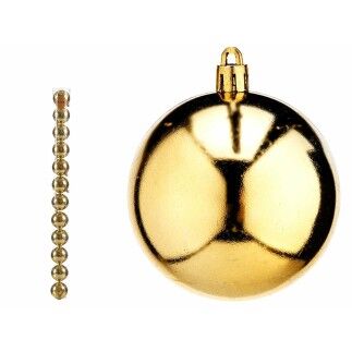 Set di palline di Natale in PVC dorato Ø 7 cm (12 pezzi)