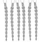 Décorations de Noël Argenté Plastique Paillettes 13,5 x 1 x 5,5 cm (24 Unités)
