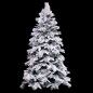 Albero di Natale Bianco Verde PVC Metallo Polietilene Innevato 240 cm