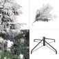 Albero di Natale Bianco Verde PVC Metallo Polietilene Innevato 240 cm