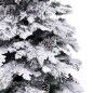 Albero di Natale Bianco Verde PVC Metallo Polietilene Innevato 240 cm