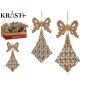 Décorations de Noël Lien Losanges champagne Plastique Paillettes 7,5 x 1 x 15,5 cm (24 Unités) Décorations de Noël Lien Losanges champagne Plastique Paillettes 7,5 x 1 x 15,5 cm (24 Unités)