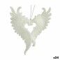 Décorations de Noël Ailes d'ange Blanc Plastique Paillettes 12 x 13 x 2,5 cm (24 Unités) Décorations de Noël Ailes d'ange Blanc Plastique Paillettes 12 x 13 x 2,5 cm (24 Unités)