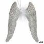 Décorations de Noël Ailes d'ange Argenté Plastique Paillettes 12,5 x 15 x 2,5 cm (24 Unités) Décorations de Noël Ailes d'ange Argenté Plastique Paillettes 12,5 x 15 x 2,5 cm (24 Unités)