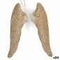 Décorations de Noël Ailes d'ange champagne Plastique Paillettes 12,5 x 15 x 2,5 cm (24 Unités) Décorations de Noël Ailes d'ange champagne Plastique Paillettes 12,5 x 15 x 2,5 cm (24 Unités)