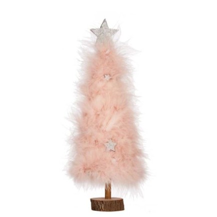 Árbol de Navidad Rosa Madera Plástico 9 x 34 x 9 cm (6 Unidades)