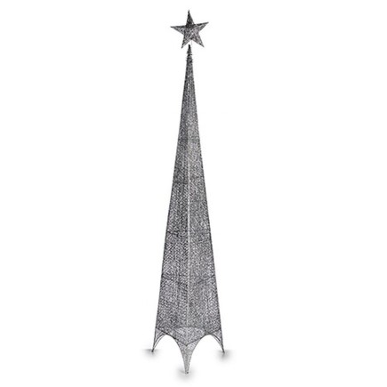 Albero di Natale Stella Tour Argento Metallo Plastica 42 x 218 x 42 cm (3 Unità)