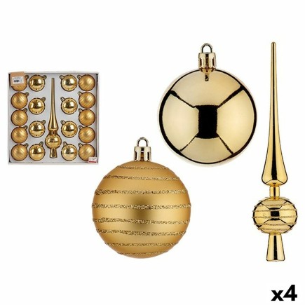 Decorazioni Natalizie in PVC Dorato (4 Unità)