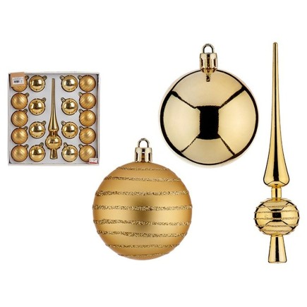 Decorazioni Natalizie in PVC Dorato (4 Unità)