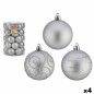 Set di palline di Natale Argento in PVC Ø 6 cm (4 unità)