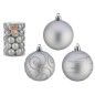Set di palline di Natale Argento in PVC Ø 6 cm (4 unità)