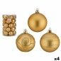Set di palline natalizie dorate in PVC Ø 6 cm (4 unità)