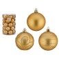 Set di palline natalizie dorate in PVC Ø 6 cm (4 unità)