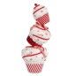 Figura Decorativa Torre Pastel Blanco Rojo Poliestireno 20 x 50 x 20 cm (2 Unidades)