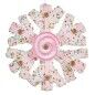 Décorations de Noël Flocons de neige Blanc Rose 17 x 6 x 17 cm (8 Unités)