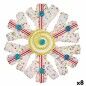 Décorations de Noël Flocons de neige Blanc Rouge 17 x 6 x 17 cm (8 Unités)