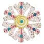 Décorations de Noël Flocons de neige Blanc Rouge 17 x 6 x 17 cm (8 Unités)