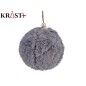 Bola de Navidad Terciopelo Gris oscuro Ø 8 cm (12 Unidades)