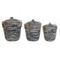 Set de basket DKD Home Decor Rotin Boho (51 x 51 x 65 cm)