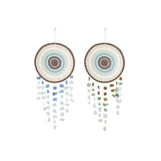 Decoración Colgante Home ESPRIT Multicolor Boho (2 Unidades)