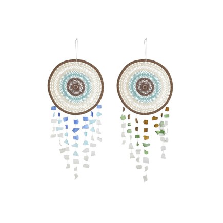 Decoración Colgante Home ESPRIT Multicolor Boho (2 Unidades)