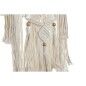 Decoración Colgante Home ESPRIT Crema Natural Boho Macramé (2 Unidades)
