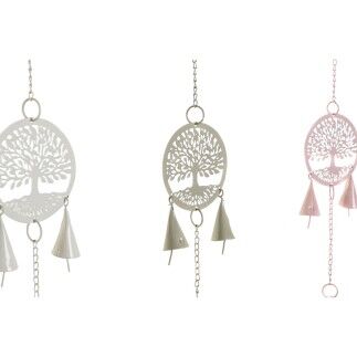 Decoración Colgante DKD Home Decor Árbol Blanco (4 Unidades)