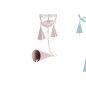 Décoration Suspendue DKD Home Decor Arbre Blanc (4 Unités)