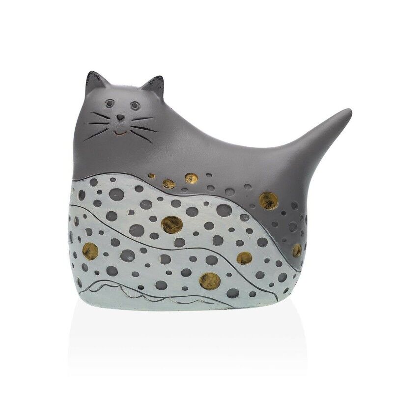 Figura Decorativa Versa Gris Gato