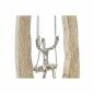Figura Decorativa DKD Home Decor Marrón Plateado Natural 18 x 9 x 62 cm (2 Unidades)