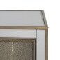 Table de Nuit CHLOE Doré Miroir Verre Bois MDF 51 x 41 x 51 cm
