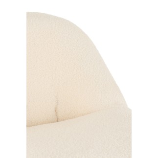 Puf "Teddy" en textil blanco 78*88*72 cm