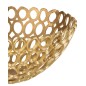 Corbeille ronde en cercles aluminium or D32cm Corbeille ronde en cercles aluminium or D32cm