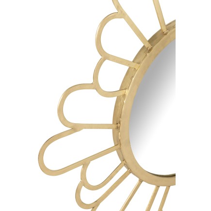 Miroir fleur doré 90x90 cm