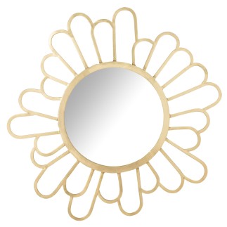 Espejo flor dorado 90x90 cm