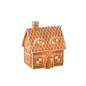 Maison de Noël en résine marron 18.5x14x22 cm