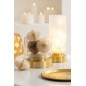 Set de 2 Bolas de Navidad de Papel crema 5x5x9 cm Set de 2 Bolas de Navidad de Papel crema 5x5x9 cm