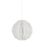 Bola para pendurar em tecido branco 13x13x13 cm Bola para pendurar em tecido branco 13x13x13 cm