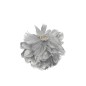 Palla decorativa in argento con piume 15x15x12 cm Palla decorativa in argento con piume 15x15x12 cm