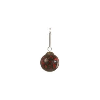 Bola de Navidad de vidrio multicolor de 8x8x8 cm