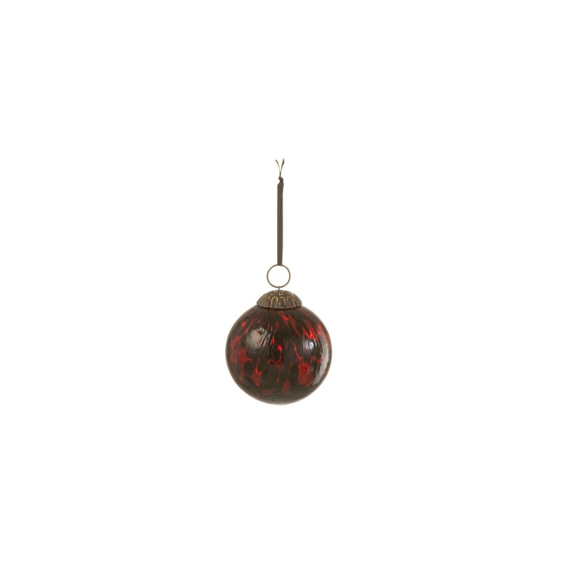 Bola de Navidad de vidrio multicolor de 8x8x8 cm