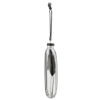 Boite de 4 boules de Noël en verre transparent 10x3.5x16 cm