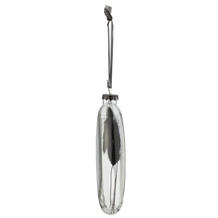 Boite de 4 boules de Noël en verre transparent 10x3.5x16 cm