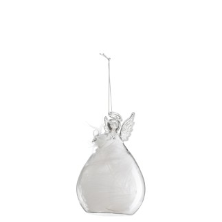 Boite de 4 boules de Noël en verre transparent 7.8x7.8x11.4 cm