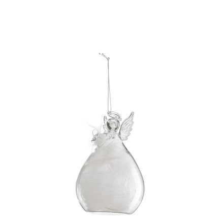 Boite de 4 boules de Noël en verre transparent 7.8x7.8x11.4 cm