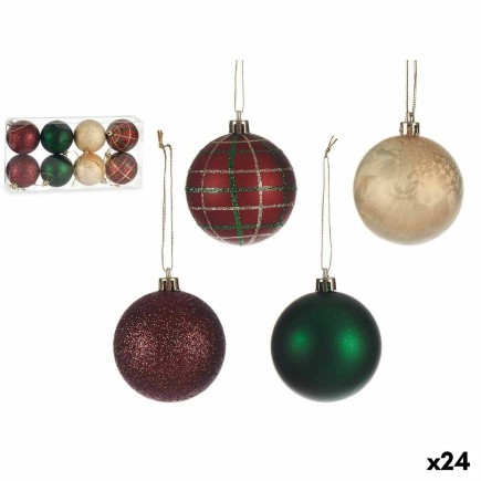 Set di palline di Natale multicolore 6 cm in plastica (24 pezzi)